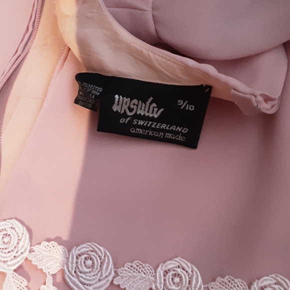 Vintage Blush pink polyeter Dress - Picture 8 of 9